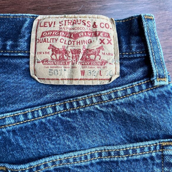 Levi's 501 Blue Jeans - Size 32 x 30 - Y2K - Mexico - Picture 6 of 10
